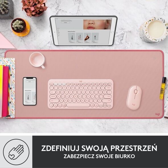 Podkładka Logitech Studio Series - DARKER ROSE (956-000053)