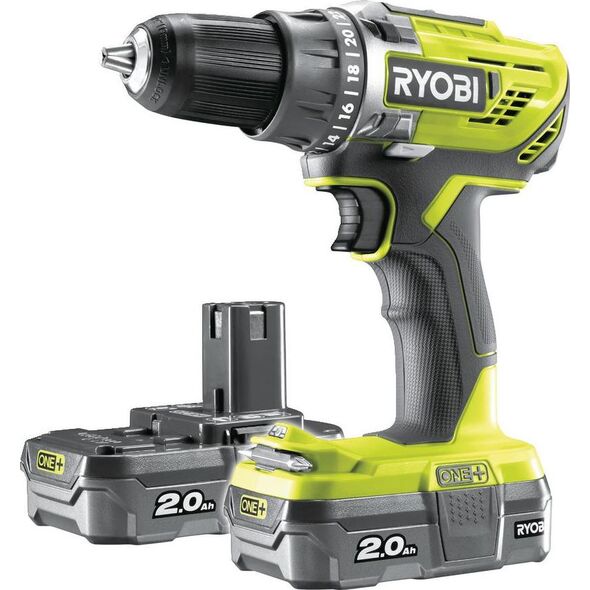 Wiertarko-wkrętarka Ryobi R18DD3-220S 18 V 2 x akumulator 2 Ah