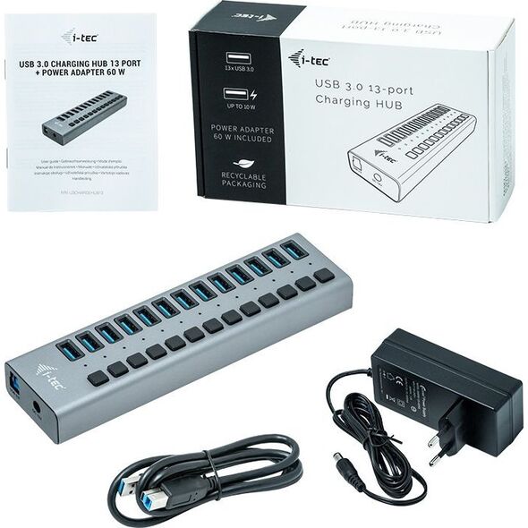 HUB USB I-TEC 13x USB-A 3.0 (U3CHARGEHUB13)