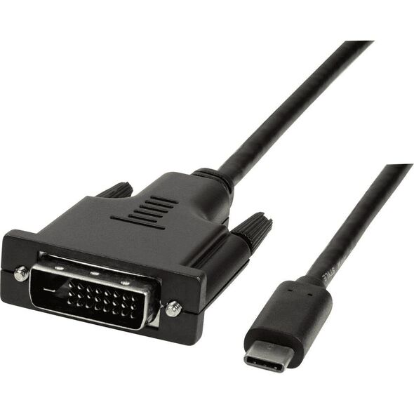Kabel USB LogiLink USB-C - DVI-D 1.8 m Czarny (UA0331)