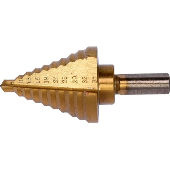 Wiertło Yato stopniowe walcowe 6 10 13 16 19 32 29 22 25 35mm  (YT-44739)