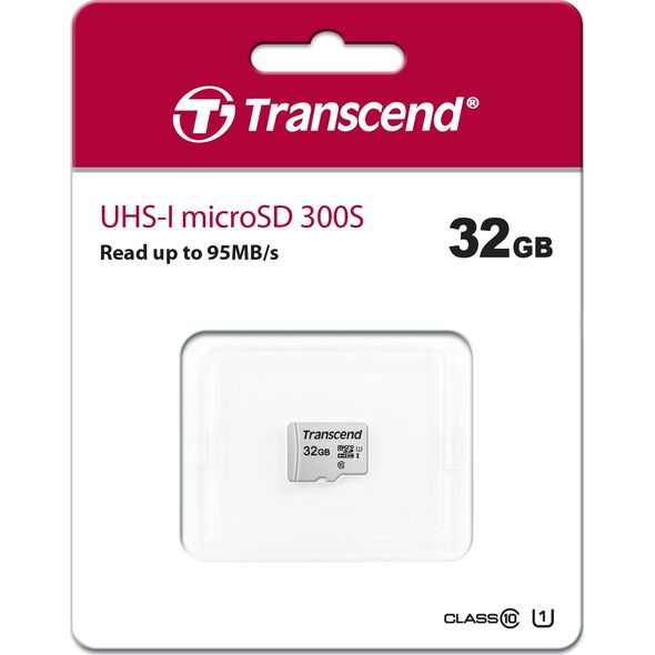 Karta Transcend 300S MicroSDHC 32 GB Class 10 UHS-I/U1  (TS32GUSD300S)