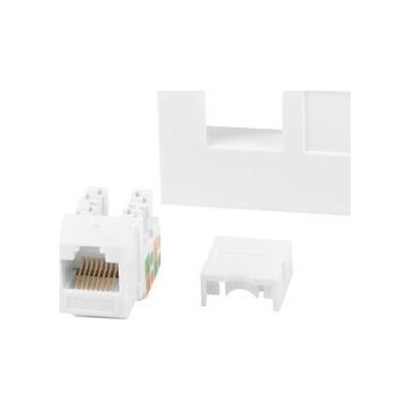 Lanberg GNIAZDO 45X45 RJ45 + KEYSTONE KAT.6 UTP BIAŁE LANBERG