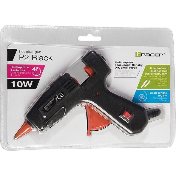 Pistolet do kleju Tracer P2 Black 10 W