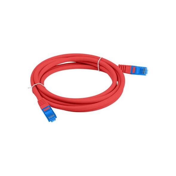 Lanberg PATCHCORD KAT.6A S/FTP LSZH CCA 1.5M CZERWONY FLUKE PASSED LANBERG