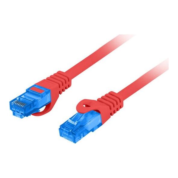 Lanberg PATCHCORD KAT.6A S/FTP LSZH CCA 0.5M CZERWONY FLUKE PASSED LANBERG