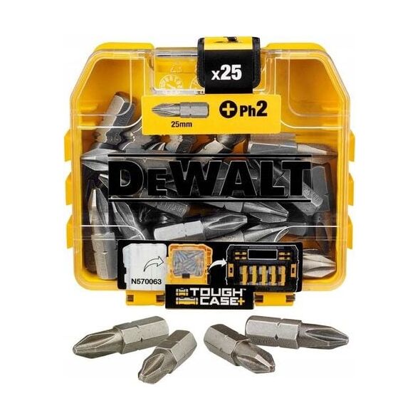 Dewalt zestaw końcówek PH2x25mm 25 sztuk opakownie Tic-tac (DT71522-QZ)
