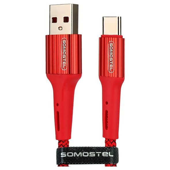 Kabel USB Somostel USB-A - USB-C 1 m Czerwony (025697)