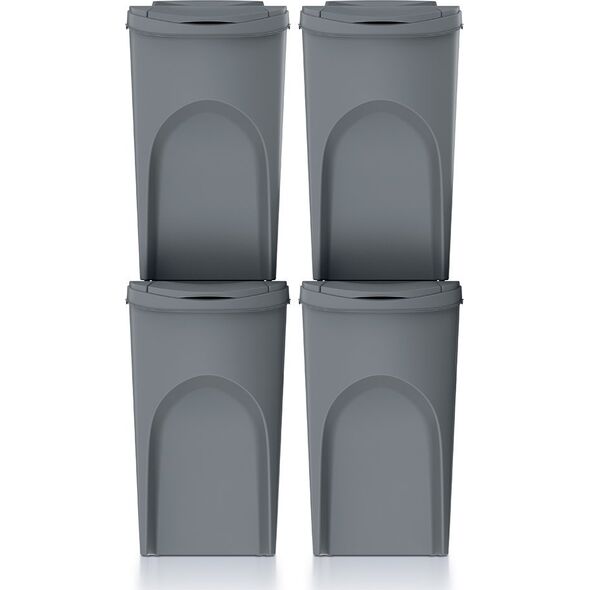 Kosz na śmieci Prosperplast Sortibox do segregacji 4 x 35L szary (IKWB35S4-405U)
