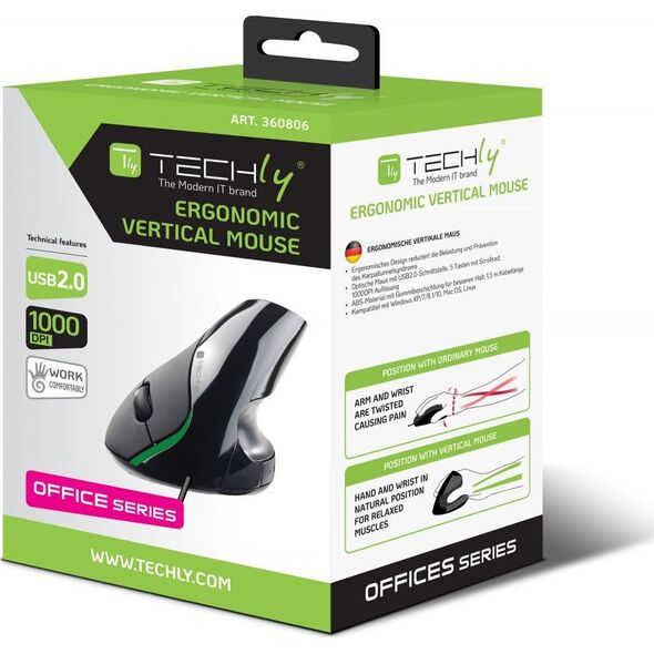 Mysz Techly Ergonomiczna (IM 1000-VM)