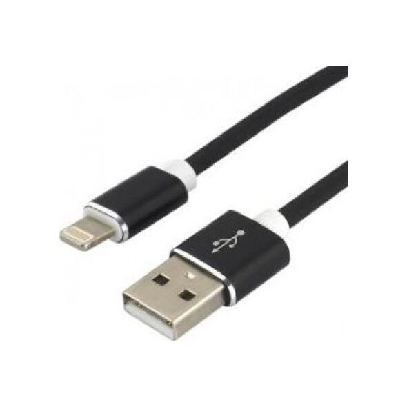 Kabel USB EverActive USB-A - Lightning 1.5 m Czarny (CBS-1.5IB)
