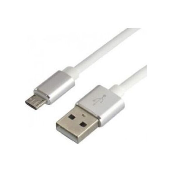 Kabel USB EverActive USB-A - microUSB 1.5 m Biały (CBS-1.5MW)