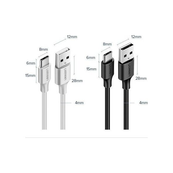 Kabel USB Ugreen USB-A - USB-C 3 m Czarny (54452)