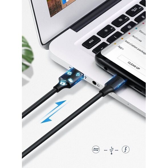 Kabel USB Ugreen USB-A - USB-C 3 m Czarny (54452)