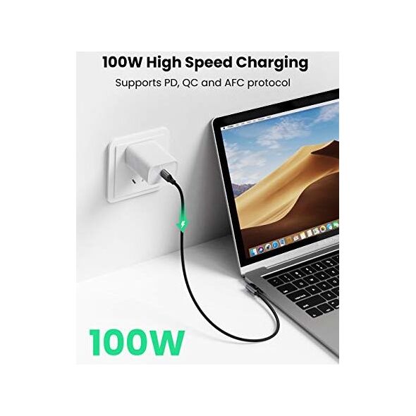 Kabel USB Ugreen USB-C - USB-C 1 m Czarny (70643)