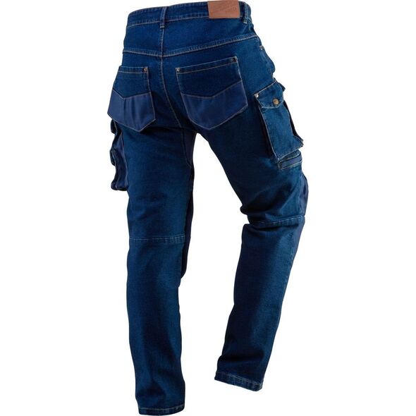 Neo Spodnie robocze DENIM, wzmocnienia na kolanach, rozmiar L 81-228-L