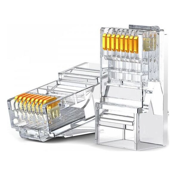 Ugreen Ugreen 10x wtyk wtyczka złączka końcówka RJ45 8P8C Cat 6 przezroczysty (50961)