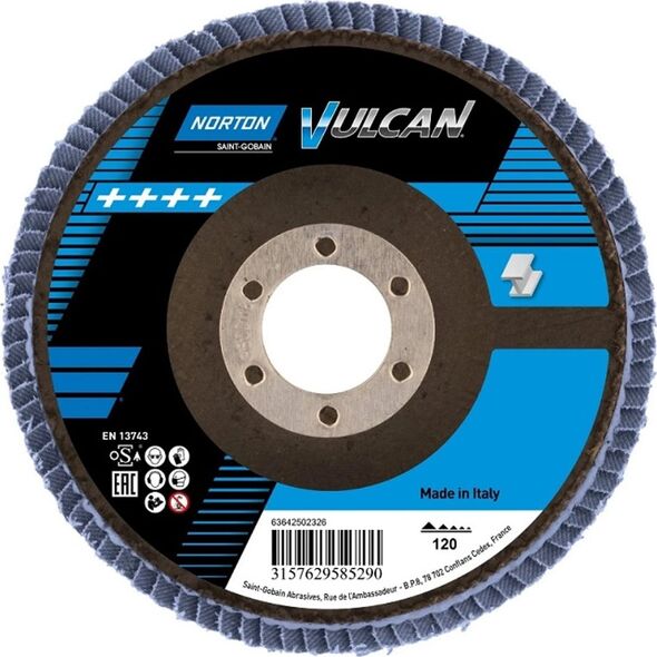 Norton Clipper Tarcza lamelkowa FLD FDTF 115x22 R842 NOR P60 VULNZ EU