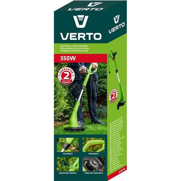 Verto Podkaszarka 350W, szerokość koszenia 250mm 52G550