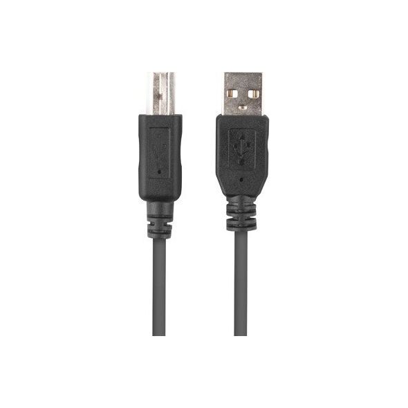 Kabel USB Lanberg USB-A - USB-B 1 m Czarny (CA-USBA-15CU-0010-BK)