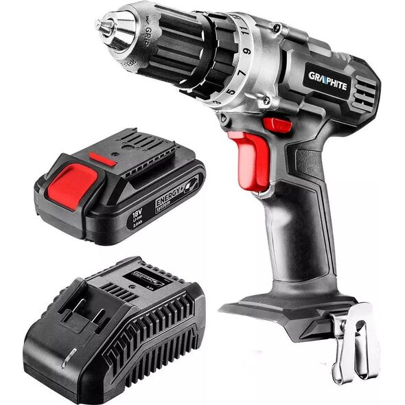 Wiertarko-wkrętarka Graphite 58G000-SET1 18 V 1 x akumulator 2 Ah