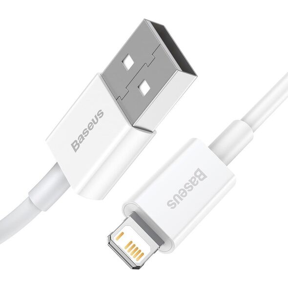 Kabel USB Baseus USB-A - Lightning 0.25 m Biały (CALYS-02)