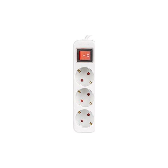 Listwa zasilająca Lanberg PS1-05F 3 gniazda 1.5 m biała (PS1-03F-0150-W)