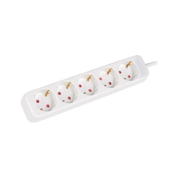Lanberg Przedłużacz 1,5m biały 5x 230V Schuko