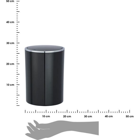 Kosz na śmieci Wenko na przycisk 5L czarny (23886)