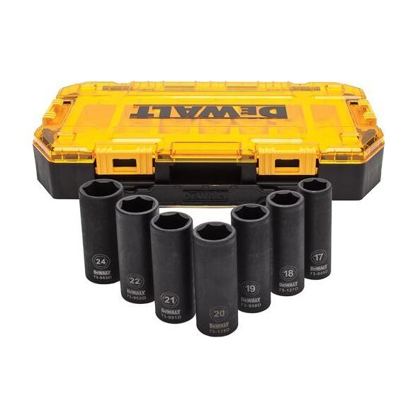 Dewalt Zestaw głębokich nasadek udarowych 1/2" 7szt