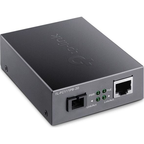 Konwerter światłowodowy TP-Link 10/100Mbps WDM Media Converter with 1-Port PoE