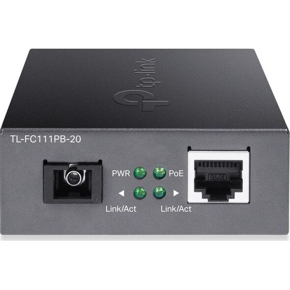 Konwerter światłowodowy TP-Link 10/100Mbps WDM Media Converter with 1-Port PoE