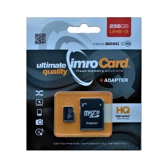 Karta Imro MicroSDXC 256 GB Class 10 UHS-I/U3  (2_409499)