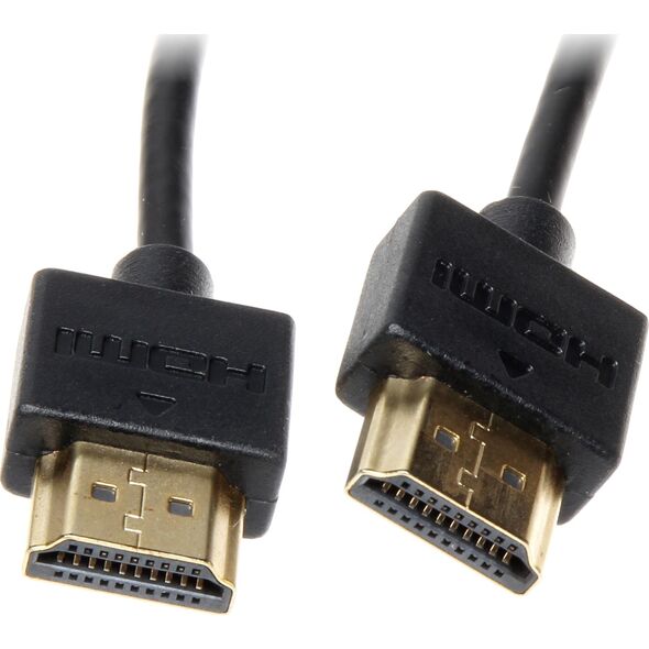 Kabel HDMI - HDMI 0.5m czarny (HDMI-0.5/SLIM)
