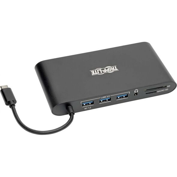Stacja/replikator Tripp Lite Tripp Lite USB-C Dock, Dual Display - 4K HDMI/mDP, VGA, USB 3.2 Gen 1, USB-A/C Hub, GbE, Memory Card, 100W PD Charging