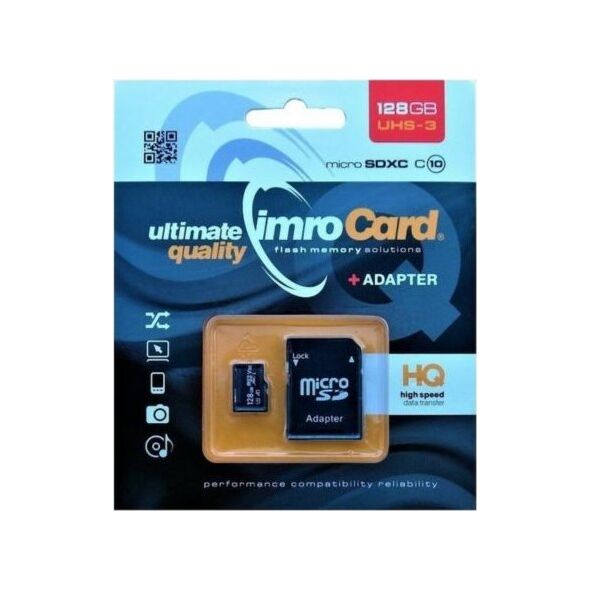 Karta Imro MicroSDXC 128 GB Class 10 UHS-I/U3  (2_408394)