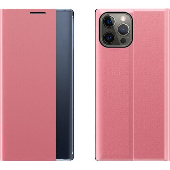 Hurtel Sleep Case pokrowiec etui z klapką typu Smart Cover iPhone 13 Pro Max różowy
