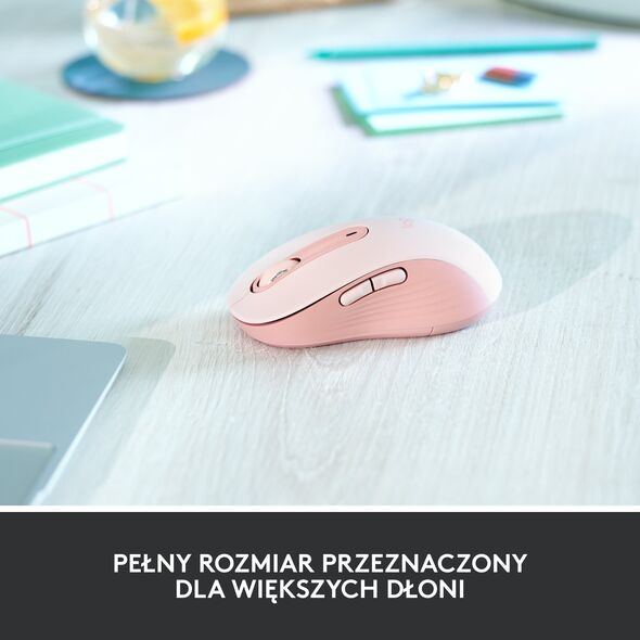 Mysz Logitech M650 L Różowy (910-006237)