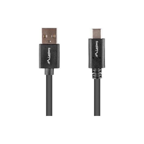 Kabel USB Lanberg USB-A - USB-C 1.8 m Czarny (1_816378)