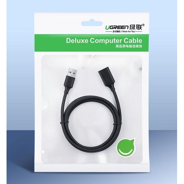 Kabel USB Ugreen USB-A - USB-A 1.5 m Czarny (6957303831265)