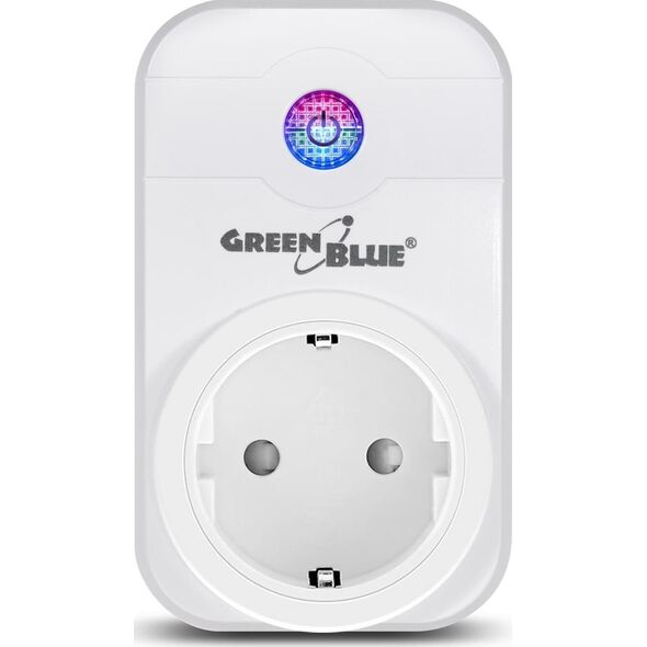 GreenBlue Gniazdko WIFI sterowane zdalnie GreenBlue GB155G Android iOS Alexa Google Home timer max 2000W (typ niemiecki)