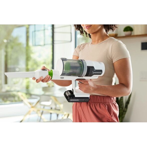 Odkurzacz pionowy Greenworks 24V odkurzacz domowy Greenworks GD24SVK4D zestaw ładowarka + aku 4Ah
