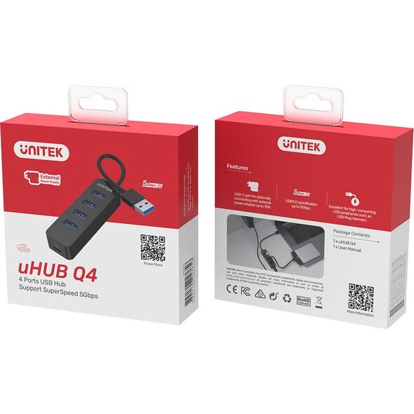 HUB USB Unitek 4x USB-A 3.1 Gen1 (H1117A)