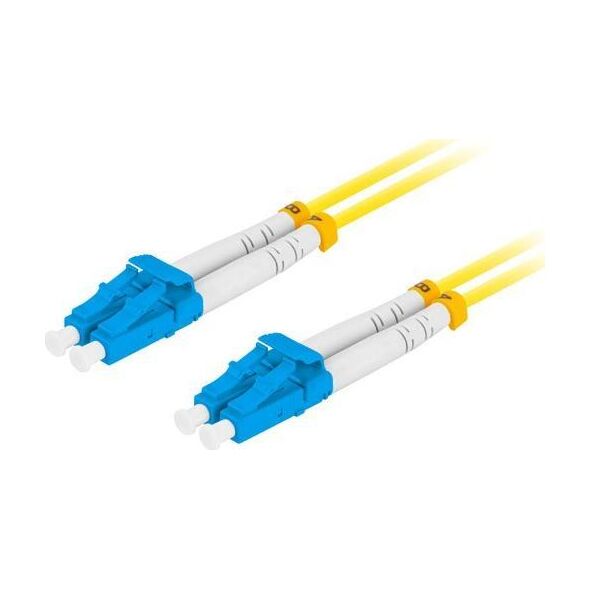 Lanberg PATCHCORD ŚWIATŁOWODOWY SM LC/UPC-LC/UPC DUPLEX 3.0MM LSZH G657A1 2M ŻÓŁTY LANBERG