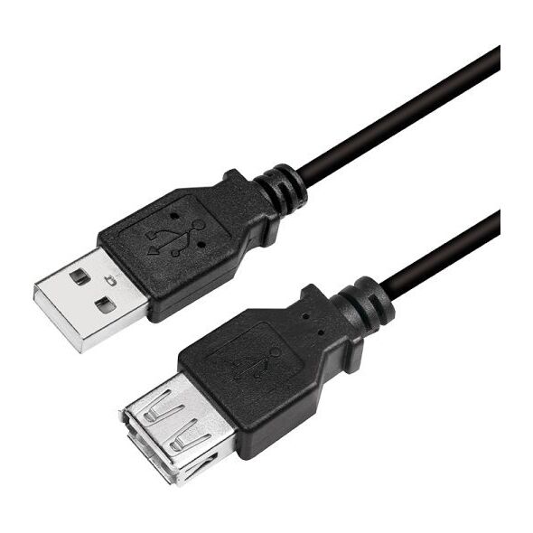 Kabel USB LogiLink USB-A - USB-A 5 m Czarny (CU0012B)