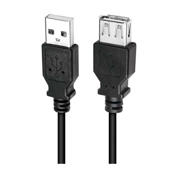 Kabel USB LogiLink USB-A - USB-A 5 m Czarny (CU0012B)