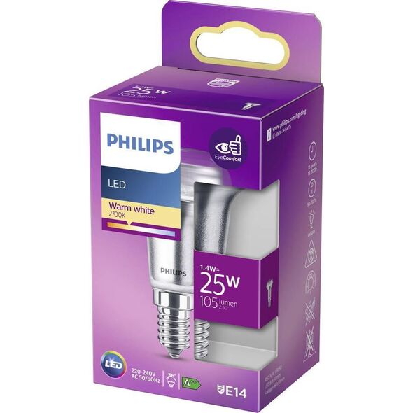 Philips Żarówka LED Philips, E14, 1.4W, 105lm, 2700K