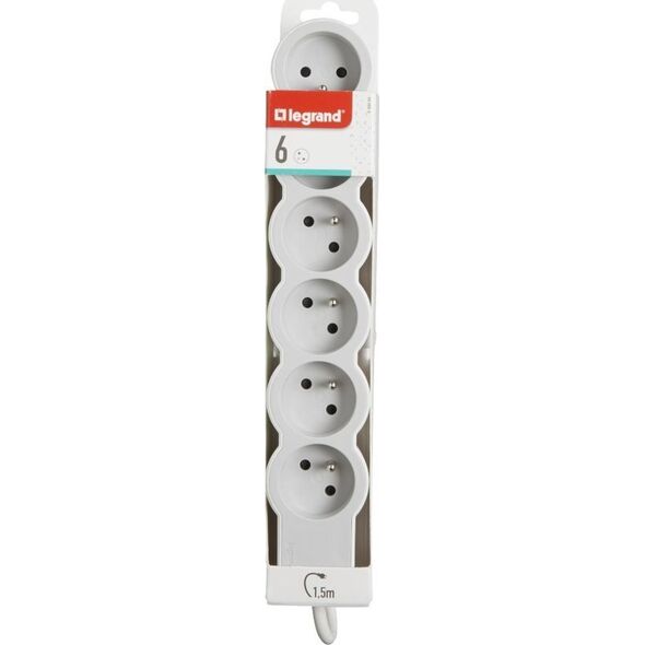 Legrand Przedłużacz 6X2P+Z 1.5M-B/S Legrand 049484 himp