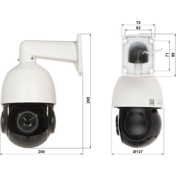 Kamera IP Omega KAMERA IP SZYBKOOBROTOWA ZEWNĘTRZNA OMEGA-51P18-8P - 5&nbsp|Mpx 5.35&nbsp|... 96.3&nbsp|mm