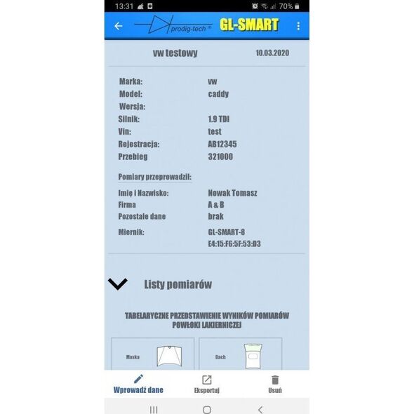Prodig-tech Samochodowy miernik grubości lakieru GL-SMART-2 Prodig-Tech